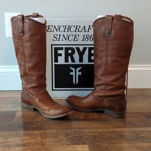 Frye Women's Melissa Button Lug Boots - Cognac